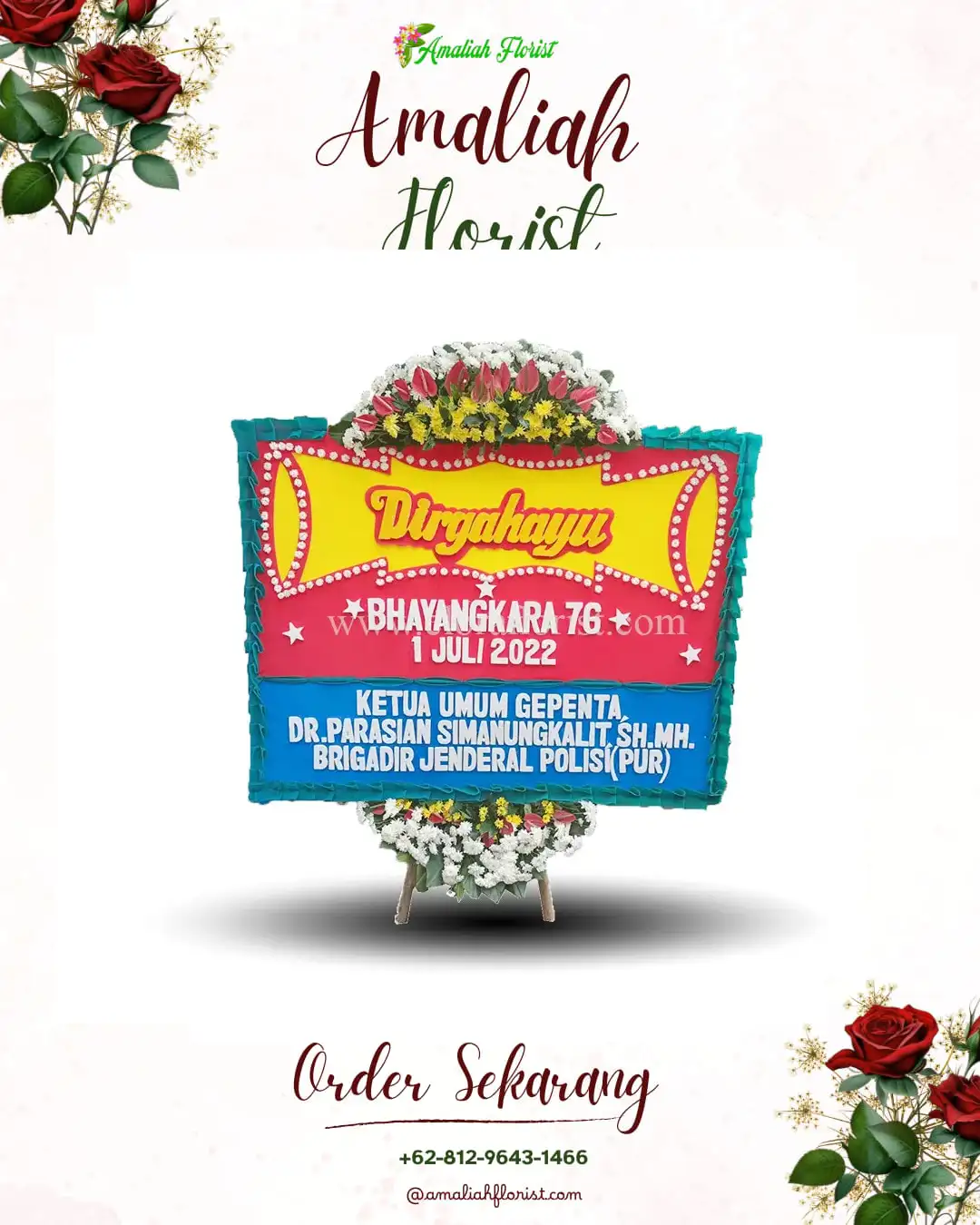 Papan Bunga HUT Ulang Tahun Kalibeber